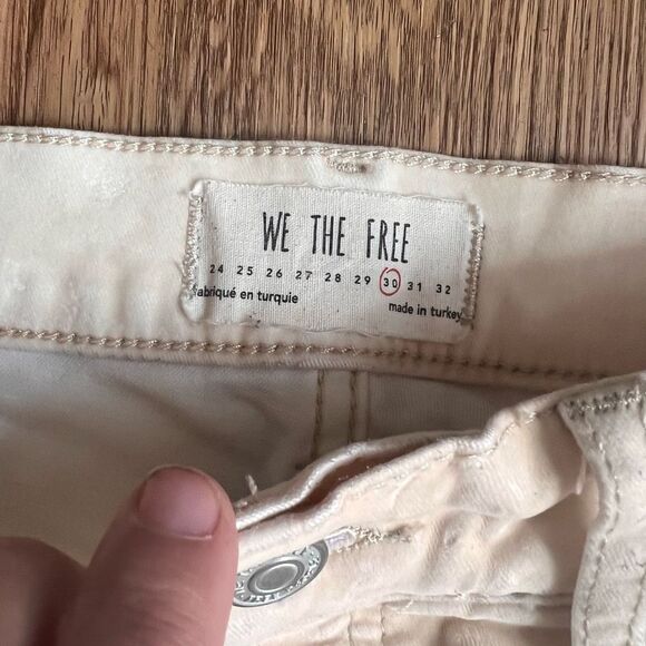 We the free free people suede cream pants size - Picture 3 of 4